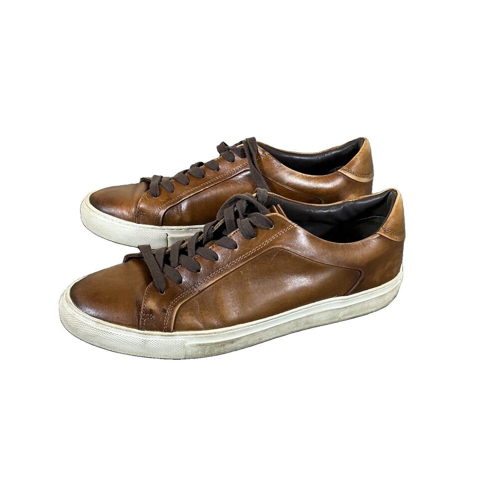 Vitorio Russo Classic Men's Sneakers 10 M Leather Caramel Brown Newton Model
